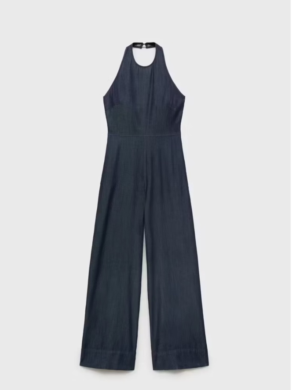 Lyocell Denim Navy Jumpsuit Mango, size M